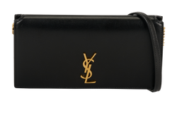 Cassandre Phone Pouch, Leather, Black, 0626, DB/B, 2*